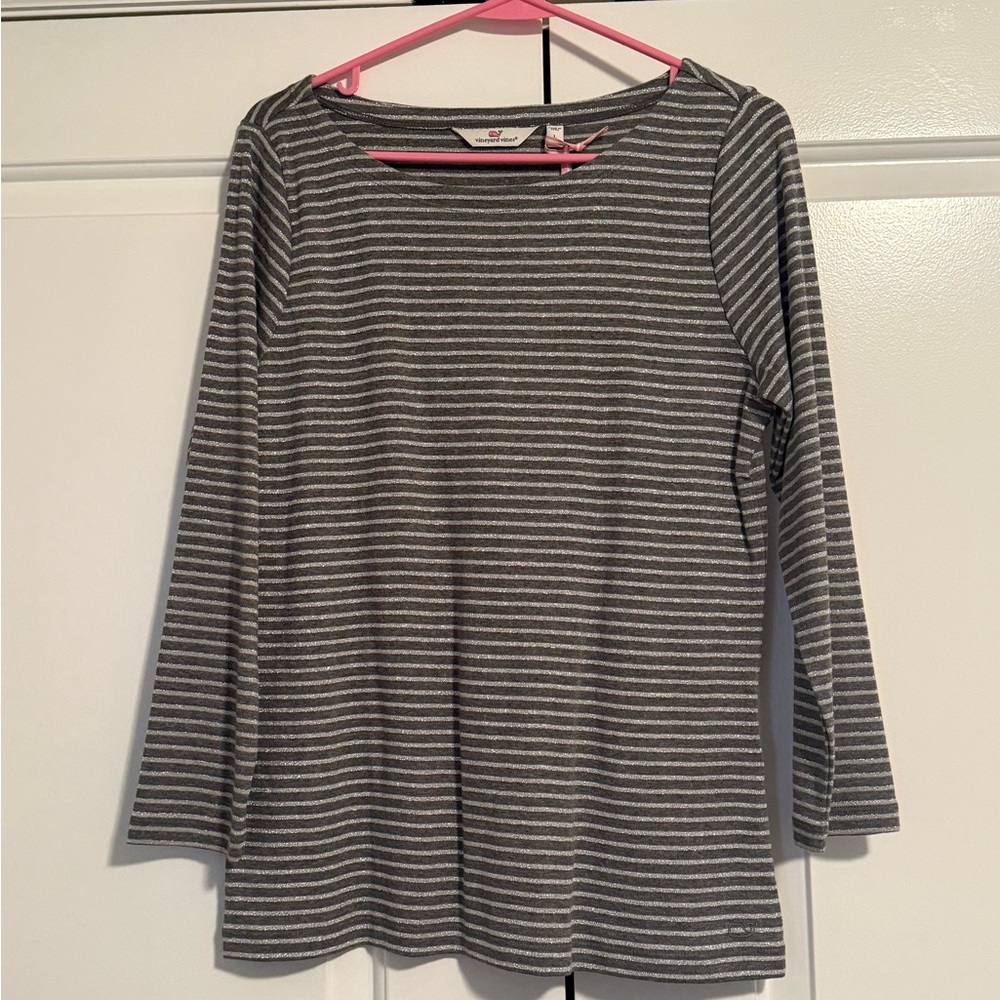Women's Grey Boatneck Tee
